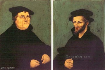 Retratos de Martín Lutero y Philipp Melanchthon Renacimiento Lucas Cranach el Viejo Pinturas al óleo